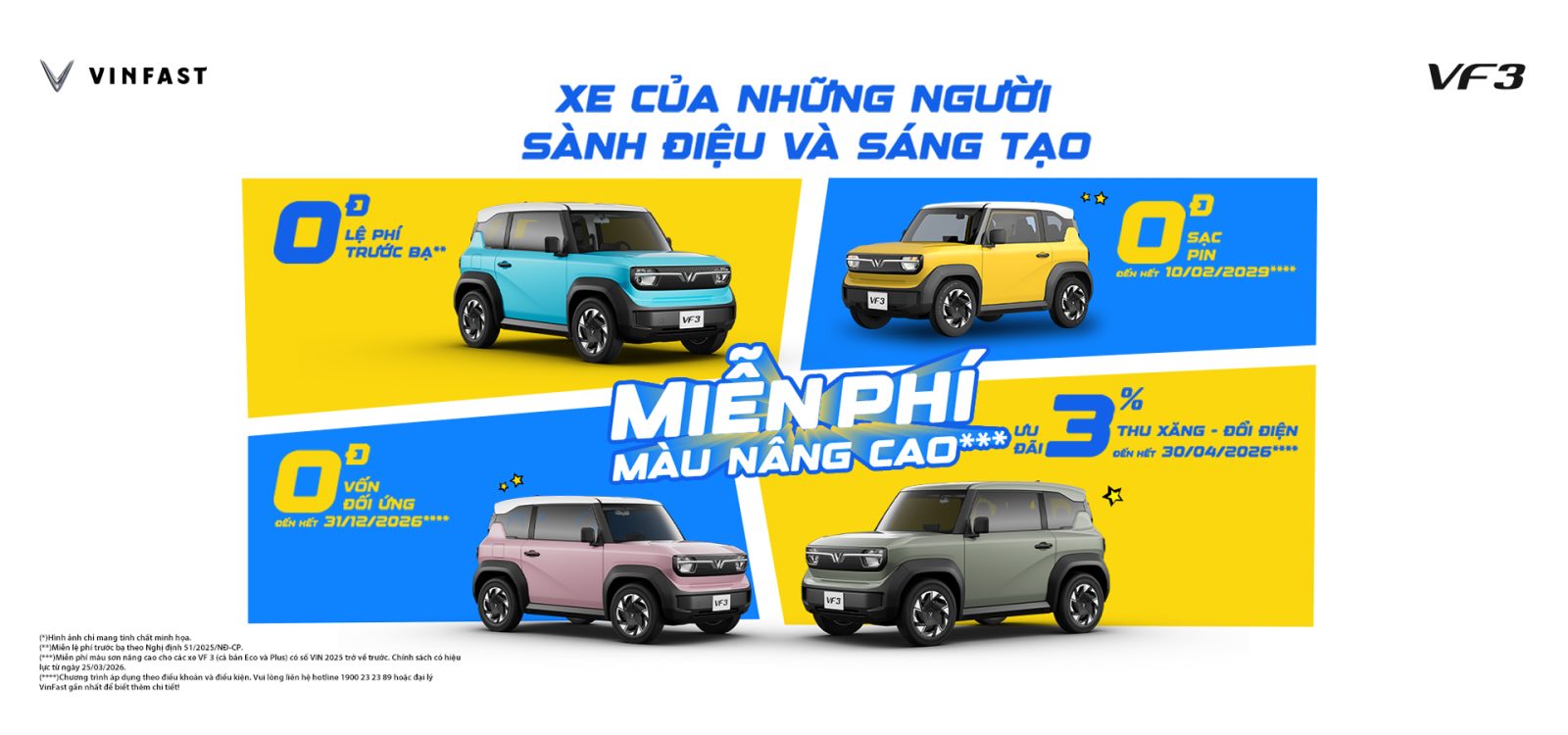 banner new vf3 vinfast hcmc 4 2026 VinFast VF 3