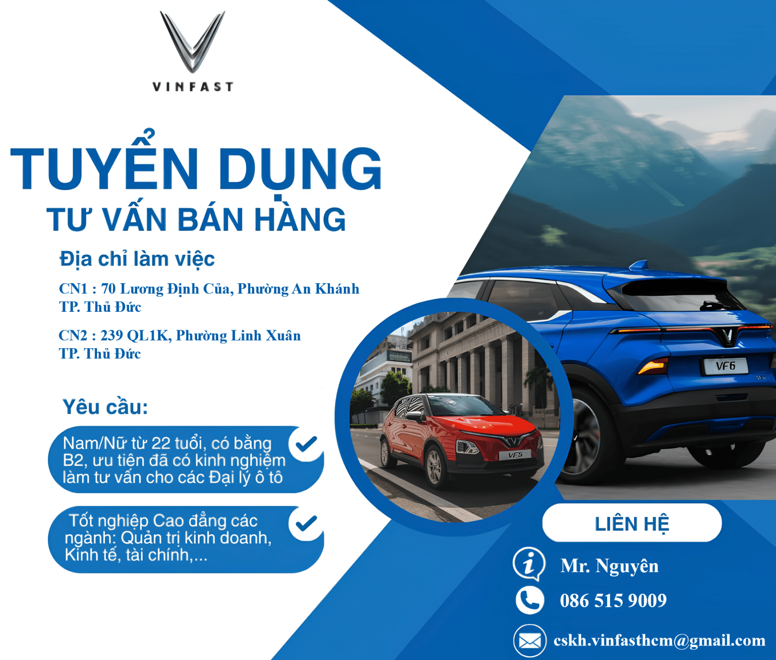 tuyen dung vinfast hcmc Tuyển Dụng Nhân Viên Kinh Doanh Ô Tô
