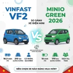 So sánh VinFast VF2 và Minio Green 2026 (Cùng giá 188 Triệu): Chọn xe nào?